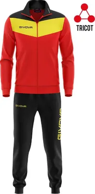 Produktbild von Givova Campo Rot-gelbes Sportset - 4XS