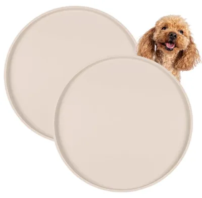 Produktbild von Set mit 2 Silikon-Futtermatten für Haustiere, 25 cm