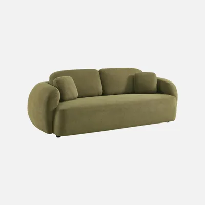 Produktbild von sweeek - 3-Sitzer Sofa mit Chenille-Bezug - Khaki
