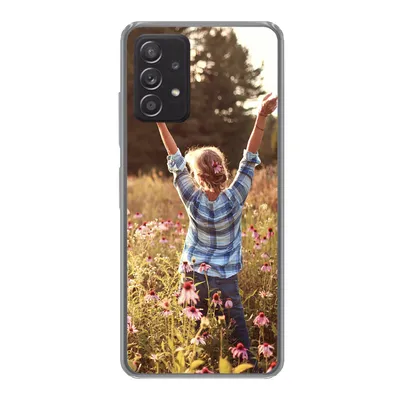 Produktbild von MuchoWow® Handyhülle Schutzhülle Hülle für Samsung Galaxy A53 5G Frau - Blumen - Frühling Silikon Softcase Handy Hülle - Schutzabdeckung