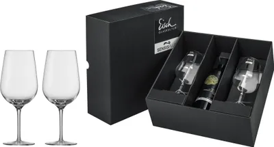 Imagen del producto de EISCH, 2 vasos de vino de Burdeos, modelo 550/0, en caja de regalo, colección Cuvée VINEZZA, referencia 25503000/180540