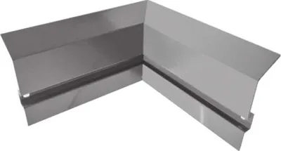 Produktbild von Renoplast Aluminium Sockelprofil C2 Sockelleiste, Sockelecke Innen 90°, Grau