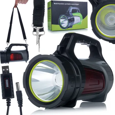 Produktbild von Rosfix Taschenlampe mit Powerbank-Funktion "Bilbo Baggins" | 1200 Lumen, 800m Reichweite, wasserdicht | Outdoor, Camping, Militär, Angeln
