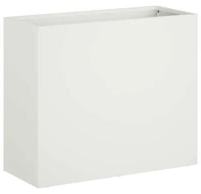 Immagine prodotto di vidaXL Vaso da giardino bianco, 50 x 20 x 40 cm, acciaio laminato a freddo