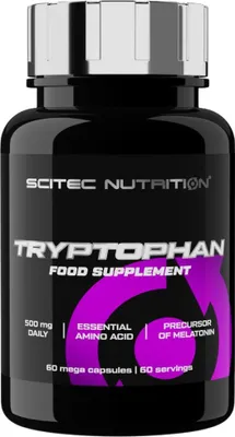 Obrázek produktu pro Scitec Nutrition Tryptophan 60 kapslí / Podpora spánku / Aminokyselina L-tryptofan v kapslích