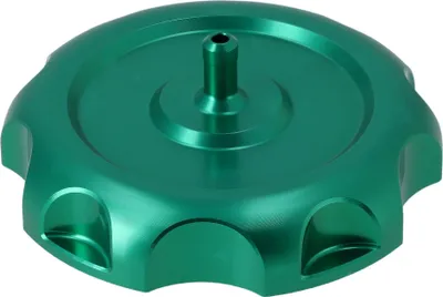Image de Bouchon de réservoir CNC avec évent, "Racing Optics", vert - pour Simson S50, S51, SR50, SR80, KR51 Schwalbe, SR4 Bird Series