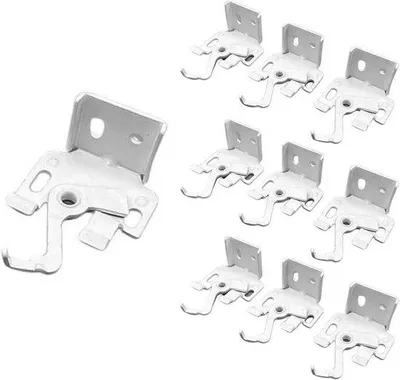 Immagine prodotto di Set da 10 staffe standard per tende a pacchetto - Accessori per tende a pacchetto - Staffe di montaggio in tessuto non tessuto - Per il fissaggio sulla parte superiore o frontale
