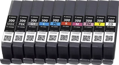 Produktbild von Canon PFI-300 Multipack MBK/PBK/C/M/Y/PC/PM/R/GY/CO