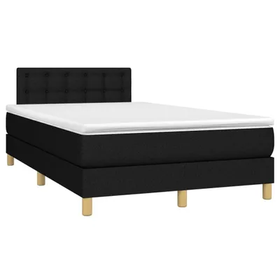 Produktbild von Boxspringbett mit Matratze Schwarz 120x200 cm Stoff