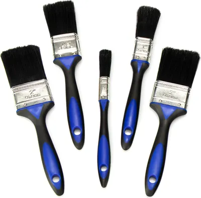 Produktbild von com-four® 5-teiliges Set Malerpinsel - Pinsel in verschiedenen Größen - Universal-Pinsel für Handwerk, Hobby, Haus, Garten und Kunst