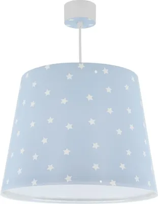 Produktbild von Kinderzimmer Deckenlampe Sterne Blau aus Polypropylen, höhenverstellbar, leuchten im Dunkeln