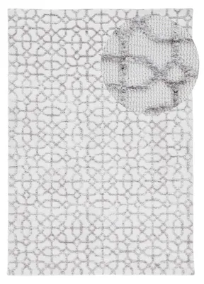 Produktbild von Teppich Holly weicher Teppich Hellgrau 80x150 cm für Wohnzimmer, Schlafzimmer & Kinderzimmer