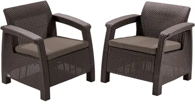 Obrázek produktu pro Zahradní sada Corfu II DUO - 75 x 70 x 79cm - Brown