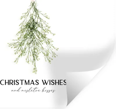 Produktbild von MuchoWow® Wandtattoo Wandsticker Wandaufkleber Weihnachten - Weihnachtsbaum - Zitat 90x60 cm Selbstklebend und Repositionierbar - Aufkleber