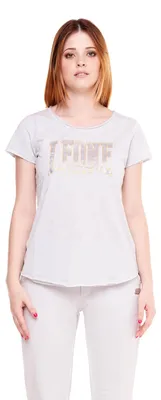 Produktbild von Damen-T-Shirt mit Gold&Silber-Logo