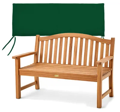 Produktbild von Teako Design Teakholz Gartenbank Catania 120cm mit Sitzkissen Grün