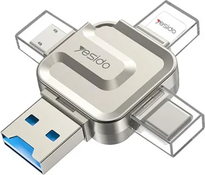 Produktbild von Yesido 4-in-1 USB-Speicherkartenleser OTG-Adapter