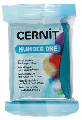 Image de Pâte à modeler Cernit, couleur bleu canard, 56 grammes