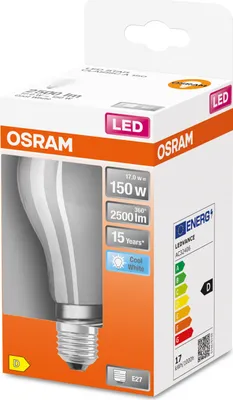 Produktbild von OSRAM LED STAR RETROFIT matt CLA 150 15W/840 E27 2500LM BOX