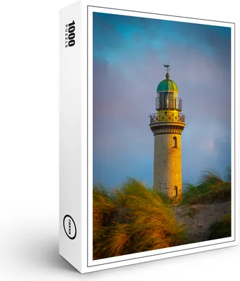 Produktbild von raxxa Premium-Puzzle "Leuchtturm in Warnemünde", 1000 Teile