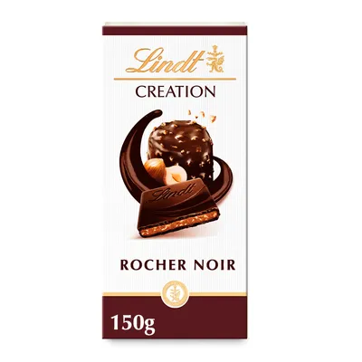 Obrázek produktu pro Lindt CREATION Hořká čokoláda plněná lískooříškovou náplní, 150g