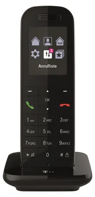 Produktbild von Telekom Speedphone 52, DECT-Telefon, Kabelloses Mobilteil, Freisprecheinrichtung, 100 Eintragungen, Anrufer-Identifikation, Schwarz