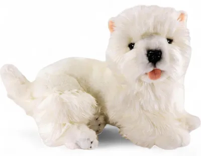 Produktbild von Carl Dick Westie, West Highland Terrier liegend ca. 32cm 2510 Kuscheltier, Plüschtier, Stofftier