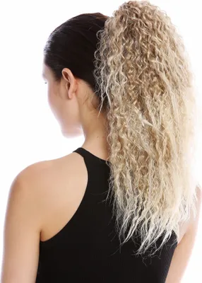 Produktbild von WIG ME UP Zopf Pferdeschwanz Voluminös Lockig Krepplocken Blond Platin Mix N609-V-15BT613