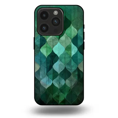 Produktbild von Smartphonica Handyhülle passend für iPhone 14 Pro mit grünem Blätterdruck - TPU Backcover Hülle grünes Blattdesign - Grün