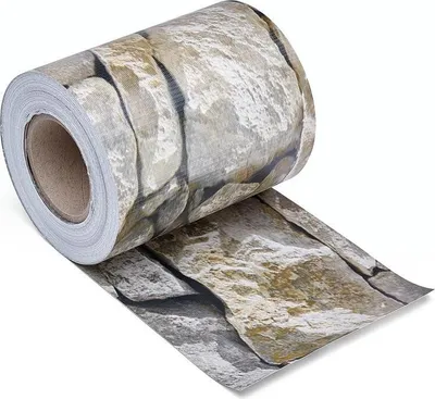 Produktbild von Sichtschutz Streifen Zaunblende 35 m Doppelstabmatten Zaunfolie PVC Steinoptik