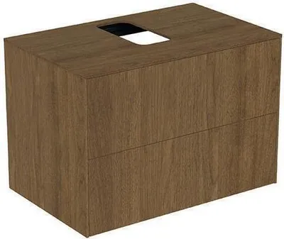 Produktbild von Schubladenfront CONCA obere für WTU, 780x267mm Walnuss dunkel Walnuss dunkel