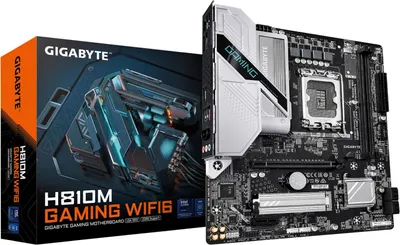 Obrázok produktu pre GIGABYTE H810M GAMING WIFI6, Intel, LGA 1851 (Socket V1), Intel Core Ultra (Series 2), LGA 1851, DDR5-SDRAM, 128 GB