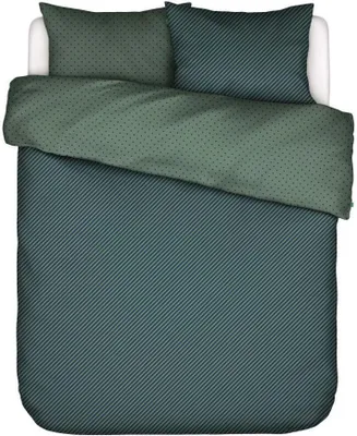 Produktbild von Covers & Co. Baumwoll-Bettwäsche-Garnitur No Stripes No Glory  Farbe Green Größe 155x220+80x80 AL