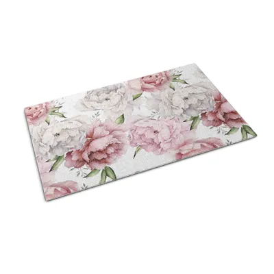 Obrázok produktu pre Rohožka na dvere - Rohož na zachytávanie nečistôt - Nekĺzavá vnútorná vonkajšia rohož - 60x40 cm - Kvety