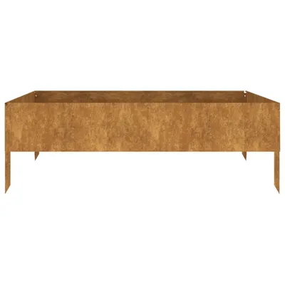 A rectangular planter box with legs.