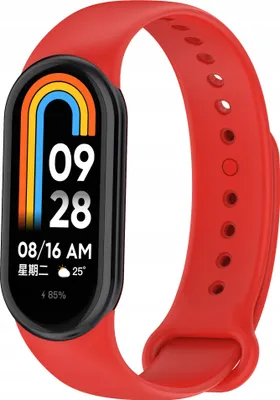 Produktbild von Bizon Strap Watch Dots für Xiaomi Mi Smart Band 8, Rot
