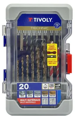 Image de Tivoly   20 pièces -Coffret RANGER -Forets mixtes multi-matériaux