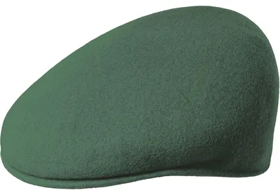 Kangol Flat Cap Schiebermütze 504 aus reiner Wolle in grün