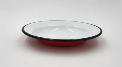 Produktbild von Su-Deco Teller 22 cm Ø flach rot weiss