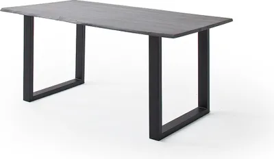 Produktbild von Baumkantentisch >Calabria< in Akazie grau  / anthrazit - 180x76,5x90 (BxHxT)