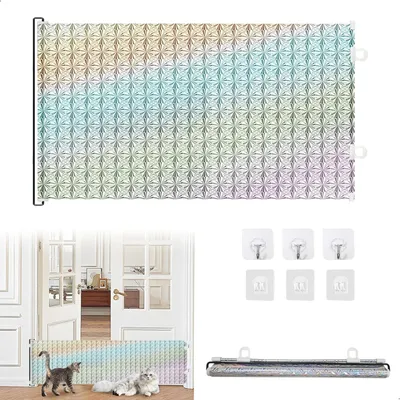 Obrázok produktu pre Zábrana pre bezpečnosť schodov, rozťahovacia, 40 x 125 cm, pre mačky a psov, jednoduchá inštalácia