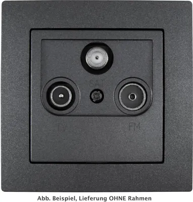 Obrázek produktu pro Antennendose McPower ''Flair'' für TV, Radio und Sat, UP, anthrazit