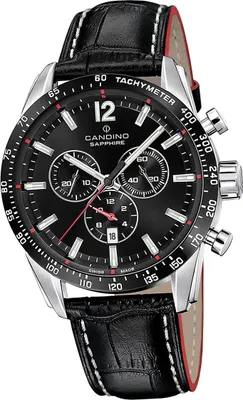 Produktbild von Candino Leder Herren Uhr Chronograph Sport Armbanduhr schwarz Sport D2UC4758/4