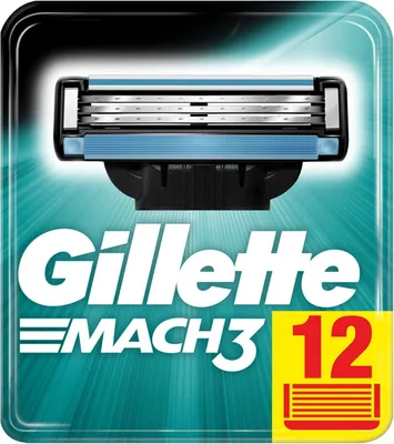 Produktbild von Gillette Mach3 Herren Rasierklingen 12 Stück Ersatzklingen Nassrasierer Klingen