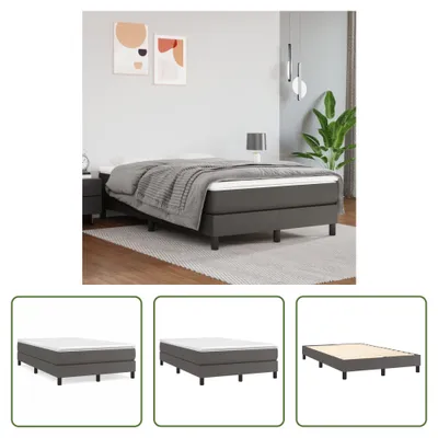 Produktbild von The Living Store Bettgestell Grau 120x200 cm Kunstleder