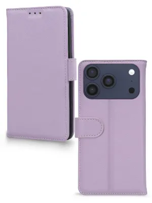 Immagine prodotto di Custodia Mobilize Wallet per iPhone 18 Pro Max in vera pelle, a libro con portamonete - Viola