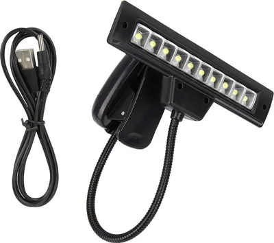 Zdjęcie produktu dla Lampa z klipsem, lampa z klipsem, lampa z klipsem 360 stopni, lampa z klipsem na stojaku muzycznym, lampa LED z klipsem, lampa LED dla orkiestry