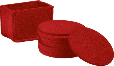 Produktbild von Erwin Müller Untersetzer Beja" 13-teilig rot rund:  10 cm Ø"