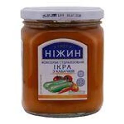 Nizhin Zucchinipüree nach ukrainischer Art – Sterilisiertes Zucchini-Kaviar, 450 g