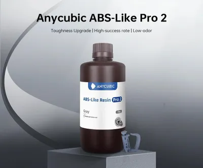 Produktbild von 3D-Druckerharz - ABS-Like Resin 2.0 - Schnelle 405 nm UV-Härtung - Hohe Präzision - Schlagfest - LCD-kompatibel - 20 kg - Grau